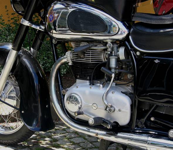 Nahansicht eines Motorrads
